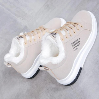 NAUSK 2019 Winter Women Shoes Warm Fur Plush Lady Casual Shoes Lace Up Fashion Sneakers Zapatillas Mujer Platform Snow Boots