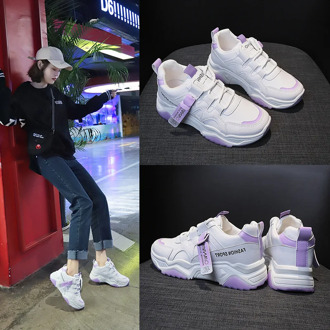 NAUSK Chunky Sneakers 2020 Women Female Fashion Sneakers Lace-up Basket Femme Dad Platform Breathable Mesh Sneakers for Women