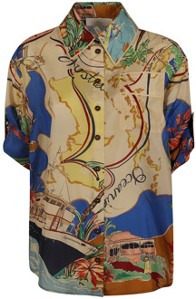 Nautische Kaart Zijden Overhemd Zimmermann , Multicolor , Dames - L,M,S