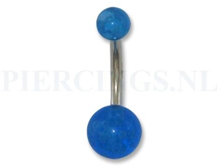 Navelpiercing acryl donker blauw