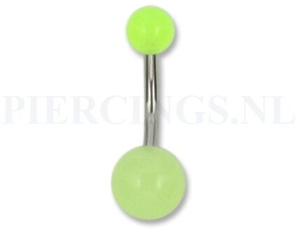 Navelpiercing acryl UV geel bruis