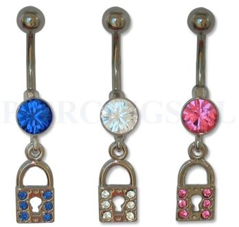 Navelpiercing slotje roze