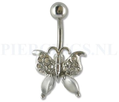 Navelpiercing vlinder gemstone