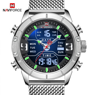 NAVIFORCE Men's Watch Luxury Brand Men Military Sports Watches Quartz Digital Analog Dual Display Waterproof Wrist watch For Men
