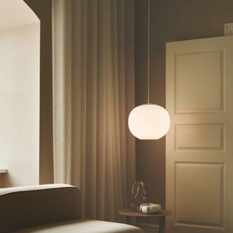 Navone hanglamp, wit, glas, Ø 40 cm, 1-lamp