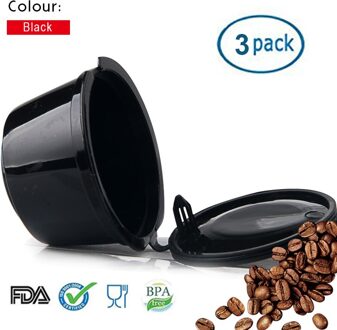Navulbare Dolce Gusto Koffie Capsule Filter Rvs Druppelaar Hervulbare Permanente Voor Nescafe Machine Bpa Gratis Keuken plastic capsule blac