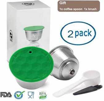 Navulbare Dolce Gusto Koffie Capsule Filter Rvs Druppelaar Hervulbare Permanente Voor Nescafe Machine Bpa Gratis Keuken two packs