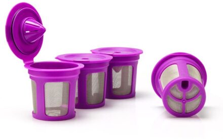 Navulbare Koffie Filter Cup Herbruikbare Koffie Pod Gevulde Capsule Compatibel Met Keurig 2.0 1.0 K Cup Koffie Makers Paars