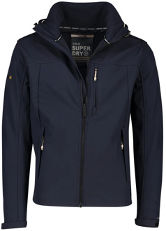 Navy Hooded Bomberjack Superdry , Blue , Heren - 2XL