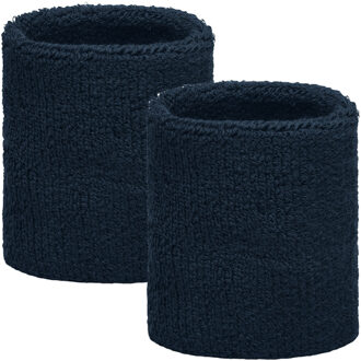 Navy kleurige polsbandjes pakket 2 stuks