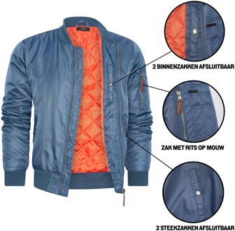 Navy seal jacket navy - maat L Blauw