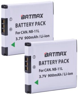 NB-11L/NB-11LH Ultra Hoge Capaciteit 900 mAh Batterij voor Canon PowerShot Camera (2 pak)