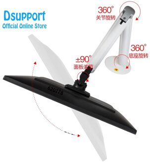 NB F100A Gasveer Arm 22-35 inch Screen Monitor Houder 360 Draaien Tilt Swivel Desktop Monitor Mount Arm met Twee Usb-poorten wit