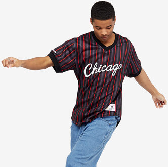 NBA Chicago Bulls Wordmark Mesh Heren T-shirt - maat L Zwart