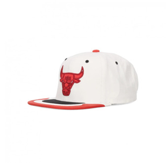 NBA Day 4 Snapback Pet Wit/Rood Mitchell & Ness , White , Heren - ONE Size