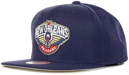 NBA Wool Solid Snapback Cap Mitchell & Ness , Blue , Heren - ONE Size