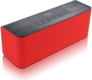 Nby 5540 Draadloze Speaker Portable Bluetooth Speaker Stereo Geluid 10W Systeem Muziek Kolom Subwoofer Ondersteuning Tf Card Fm Voor telefoon rood