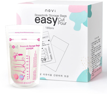 NCVI Breastmilk Storage Bags,180 Counts 6 Oz Milk Freezer Bags for Long Term Breastfeeding Storage Imported From Korea,BPA Free