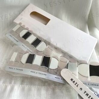 ND06 French Waltz Self-Adhesive Design Nail Polish Wraps 1 set