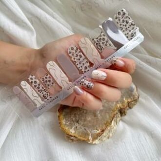 ND12 Safaui Glam Self-Adhesive Design Nail Polish Wraps 1 set