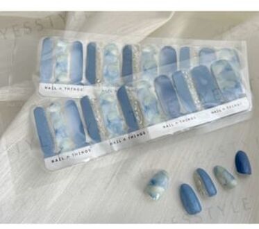 ND35 Forzen Ice Self-Adhesive Design Nail Polish Wraps 1 set