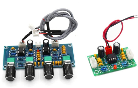 NE5532 Tone Board Preamp Pre-Amp with Treble Bass Volume Adjustment Pre-Amplifier Tone Controller & Amplifier Dual Channel NE553