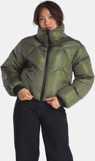 Nebula Short Puffer Jas Dames Groen - M