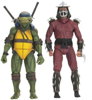Neca Teenage Mutant Ninja Turtles (1990 Movie) Action Figure Roof Top Battle Shredder vs Leo 18 cm