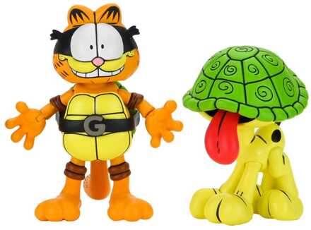 Neca Teenage Mutant Ninja Turtles (Archie Comics) x Garfield Action Figure 2-Pack Ultimate Garfello & Odie 10 cm