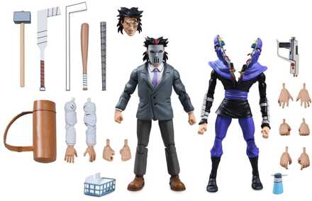 Neca Teenage Mutant Ninja Turtles (Cartoon) Action Figure 2 Pack Business Suit Casey Jones & Split Foot Soldier 18 cm