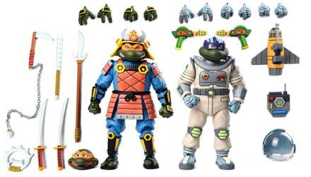 Neca Teenage Mutant Ninja Turtles (Cartoon) Action Figure 2 Pack Space Adventure & Samurai Turtles 18 cm