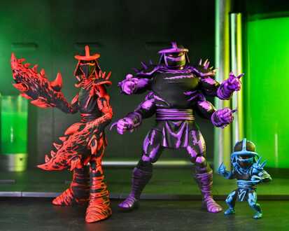Neca Teenage Mutant Ninja Turtles (Mirage Comics) Action Figures Shredder Clones Box Set 18 cm