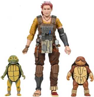 Neca Teenage Mutant Ninja Turtles (The Last Ronin The Lost Years) Action Figure Grammy April with Baby Yi & Moja 18 cm