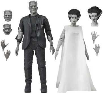 Neca Universal Monsters 2-Pack Action Figure Bride of Frankenstein 90th Anniversary The Monster & His Mate (B&W) 18 cm