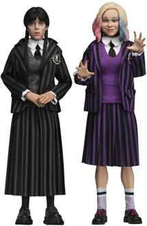 Neca Wednesday Action Figures 2 Pack Wednesday Addams (Nevermore Uniform) and Enid 20 cm