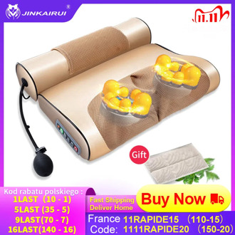 Neck Massage Pillow Electrical Cervical Traction Massager Wormwood Hot Compress Relief For Back Shoulder Pain Body Health Care