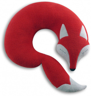 Neck pillow Peter the fox - red/black Rood