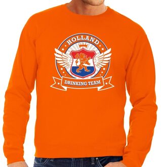 Nederland drinking team sweater oranje heren M - Feesttruien