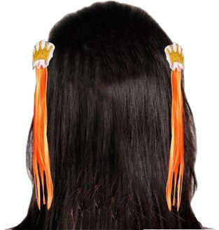 Nederland Haarclip Set Oranje Met Kroon