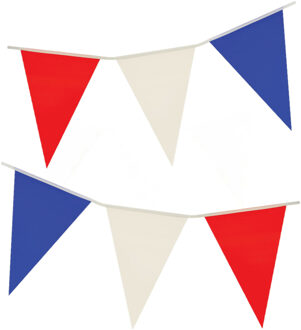 Nederland/Holland rood/wit/blauw vlaggenlijn 7 meter set van 2