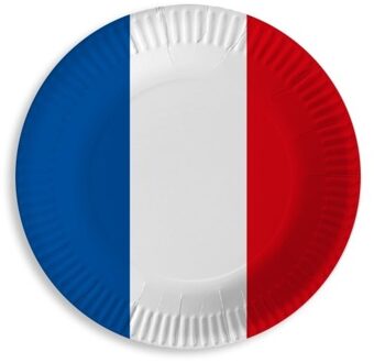 Nederland rood wit blauw thema wegwerp bordjes - 10x stuks - Holland/ Koningsdag versiering - papier