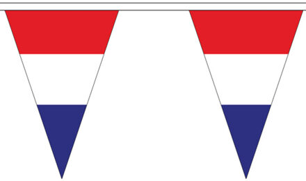 Nederland Vlaggetjes vlaggenlijn slinger - 2000 cm - polyester - binnen/buiten - versiering Multi