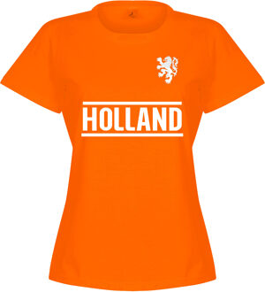 Nederlands Elftal Dames Team T-Shirt - Oranje - XXL