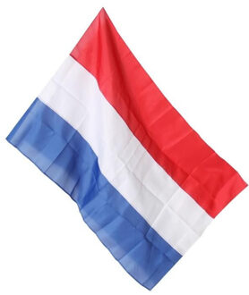 Nederlandse vlag - rood/wit/blauw - polyester - 100x150 cm - vlag voor buiten Multi