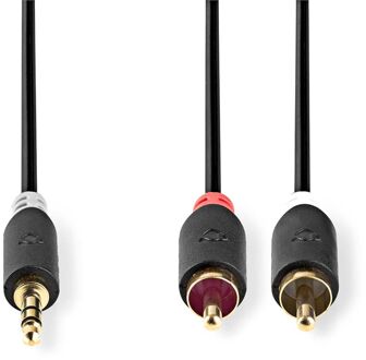 Nedis 3,5 mm naar RCA Kabel 10 Meter Grijs