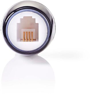 Nedis Anti-Twist Telecom-Adapter | Type Aansluiting: RJ10 | Type adapter: Adapter | PVC | Transparant / Zwart - CTGB90950BK