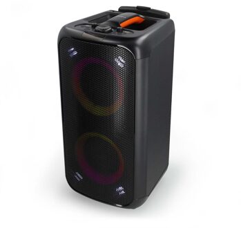 Nedis Bluetooth® Party Speaker | Maximale batterijduur: 5 uur | 240 W | Handgreep | Feestverlichting | Equalizer | Oranje / Zwart - SPPT2480BK