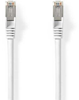 Nedis Cat 8.1 Netwerkkabel | S/FTP | RJ45 Male | RJ45 Male | 0.25 m | Rond | LSZH | Wit | Label - CCGL85520WT025