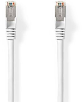 Nedis Cat 8.1 Netwerkkabel | S/FTP | RJ45 Male | RJ45 Male | 20.0 m | Rond | LSZH | Wit | Label - CCGL85520WT200