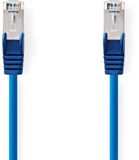 Nedis CAT5e Netwerkkabel | SF/UTP | RJ45 Male | RJ45 Male | 15.0 m | Rond | PVC | Blauw | Label - CCGL85121BU150
